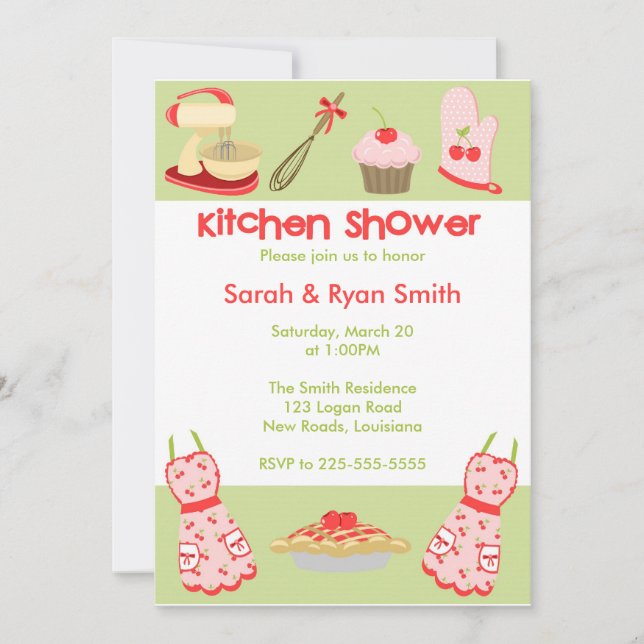 Kitchen Shower Invitation (Front)