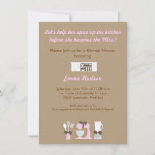 Kitchen Shower Invitation
