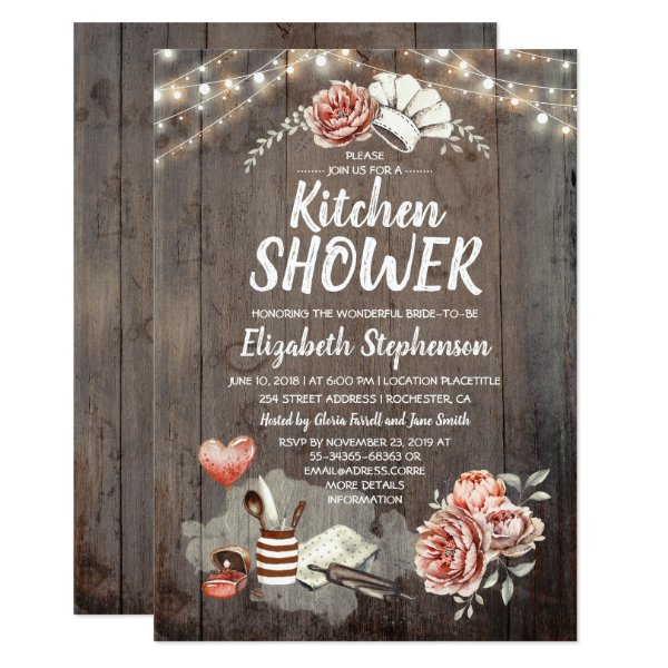 256929456404510676 Kitchen Shower - Rustic Country Bridal Shower Invitation