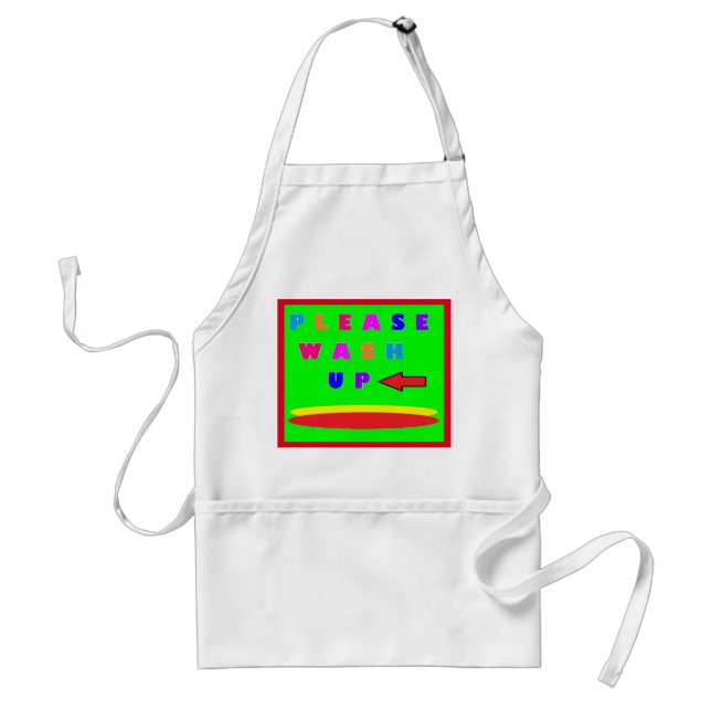 Kitchen sign message with words adult apron (Front)