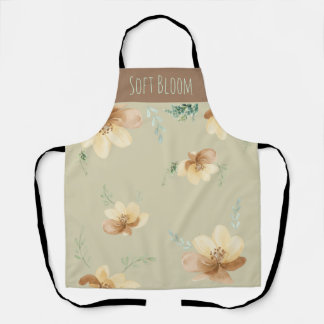 Kitchen "Soft Bloom" Floral Watercolor Gardening Apron