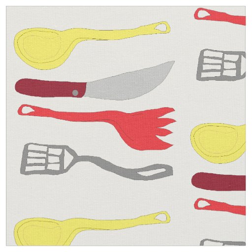 kitchen spoons fabric