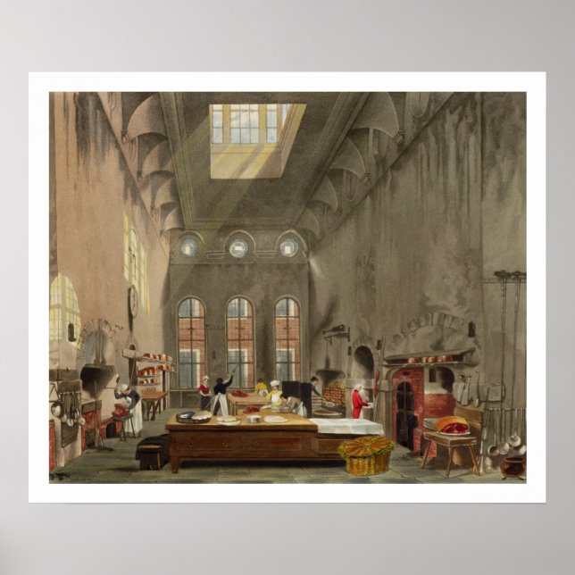 Kitchen, St. James's Palace, engraved by William J Poster (Front)