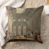 Kitchen, St. James's Palace, engraved by William J Throw Pillow (Blanket)