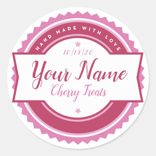 Kitchen Sticker Bakery Label Personalize (Front)