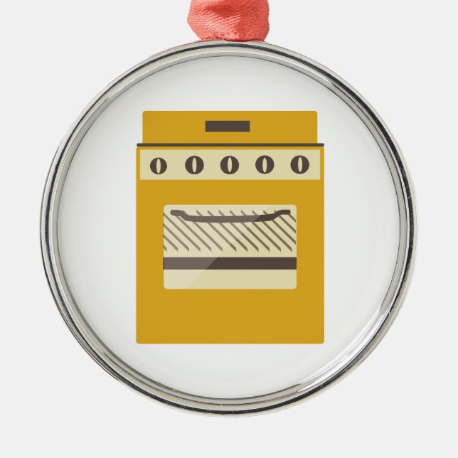 Kitchen Stove Metal Ornament (Front)