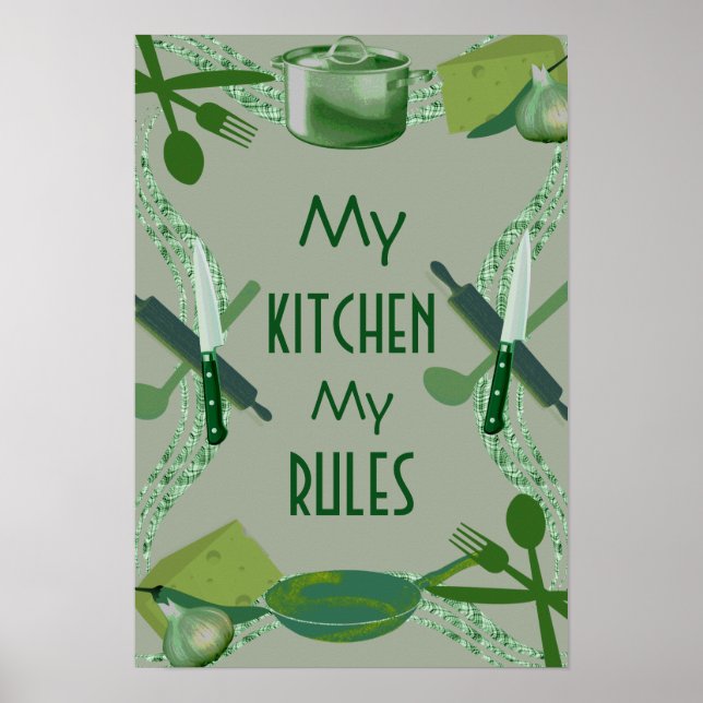 Kitchen style food cooking cover poster (Front)