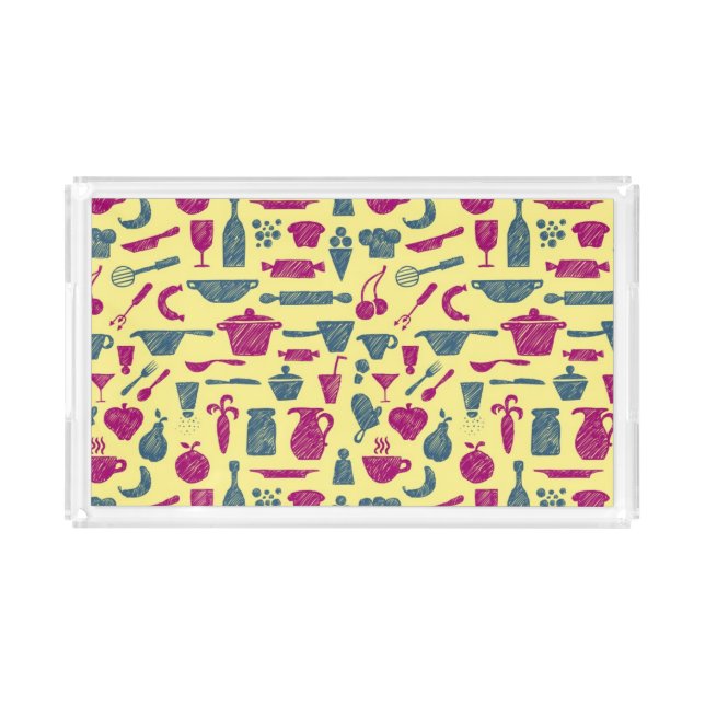 Kitchen supplies acrylic tray (Front)