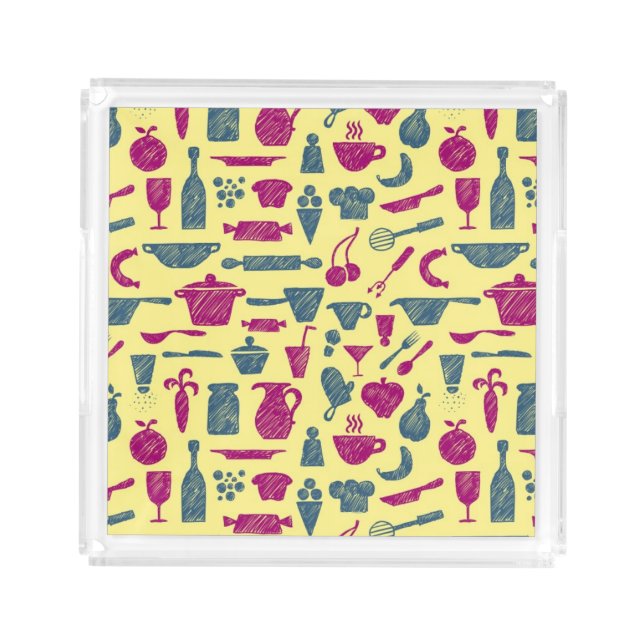 Kitchen supplies acrylic tray (Front)