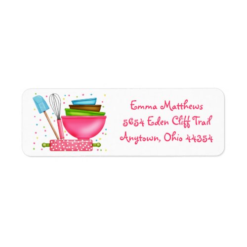 Kitchen Supplies Baking  Return Address Labels