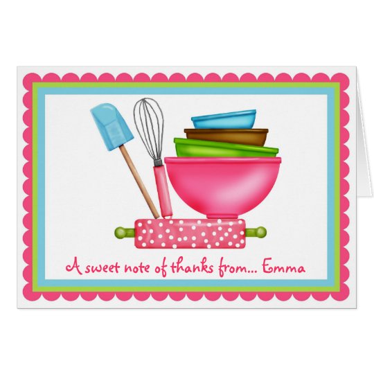 Kitchen Supplies Baking Thank You Note Cards Zazzle