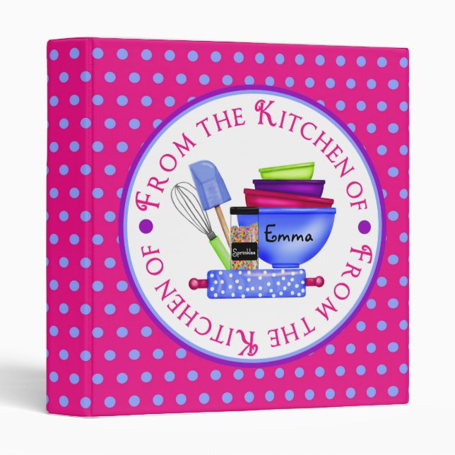 Kitchen Supplies- Bright- Recipe BInder (Front/Spine)