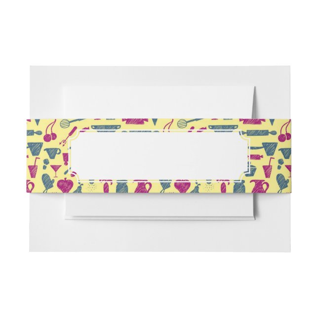 Kitchen supplies invitation belly band (Front Example)