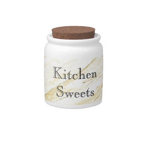 Kitchen Sweets Marble Finish Candy Jar
