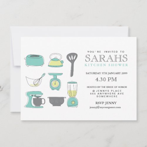 Kitchen Tea Bridal Shower Party Invite
