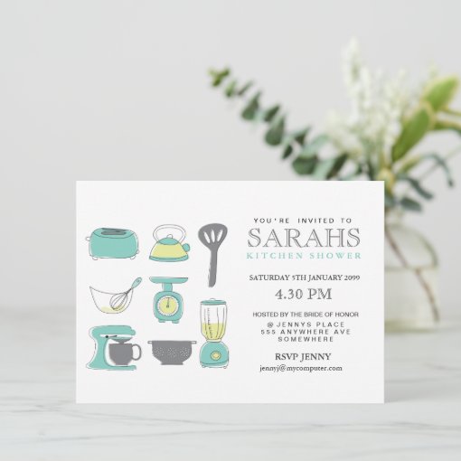 Kitchen Tea Bridal Shower Party Invite Zazzle