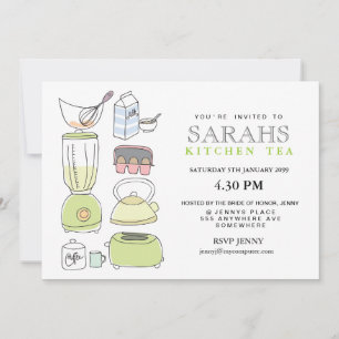 Kitchen Tea Bridal Shower Party Invite