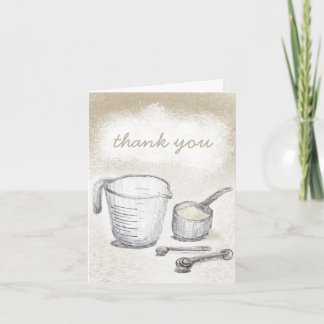 Kitchen thank you card, baking thank you note card