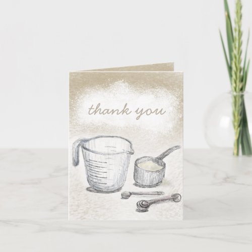 Kitchen thank you card baking thank you note card