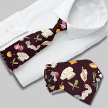 Kitchen Theme Pattern Tie<br><div class="desc">The men's tie features a delightful pattern inspired by chef equipment, making it a thoughtful gift to present to a father or grandfather who has a passion for cooking or is a professional chef. The design showcases a variety of chef-related symbols and tools, such as chef hats, cooking utensils, whisks,...</div>