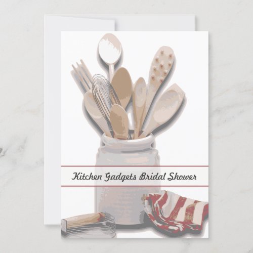 Kitchen Themed Bridal Shower Custom Invitation