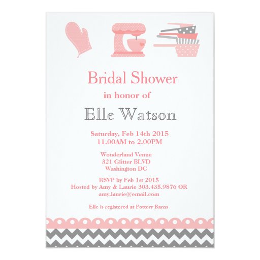 Kitchen Themed Bridal Shower Invitations 10