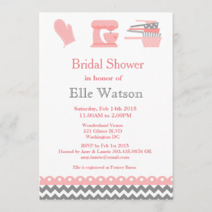 Kitchen Themed Bridal Shower Invitations, Custom Invitation