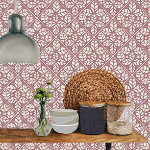 Kitchen tile, Rose Red and white leaf Ceramic Tile