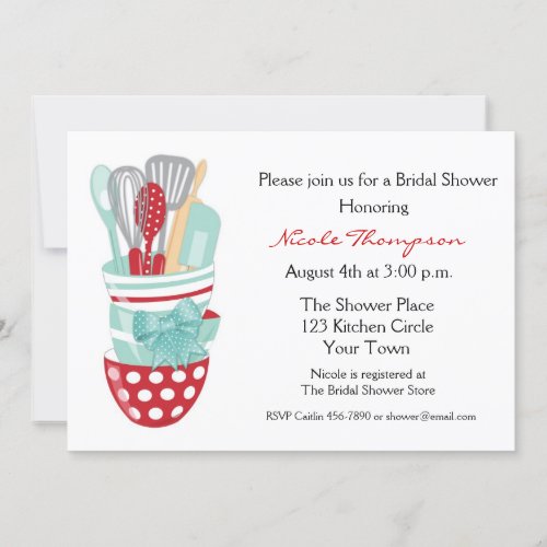 Kitchen Tools Bridal Shower Invitation