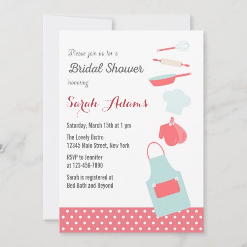 Kitchen Tools Bridal Shower Invitation