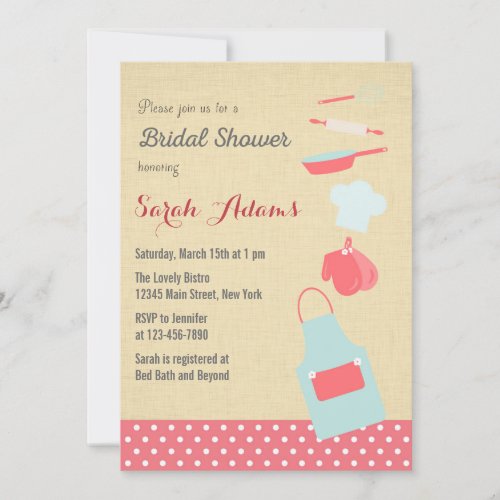 Kitchen Tools Bridal Shower Invitation