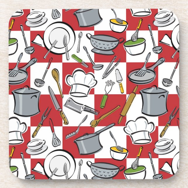 Kitchen Tools Check Drink Coaster (Front)