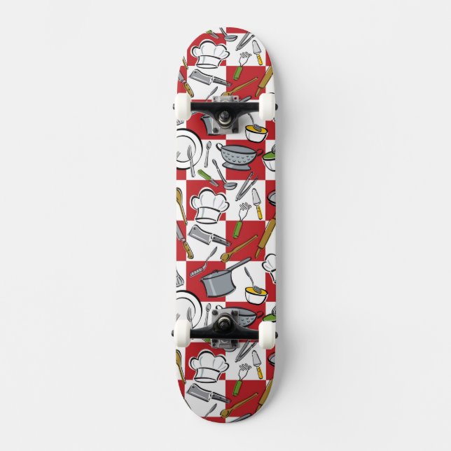 Kitchen Tools Check Skateboard Deck (Front)