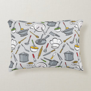 Kitchen Tools Pattern Accent Pillow