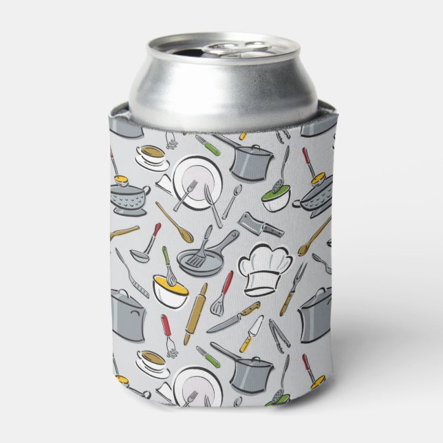 Kitchen Tools Pattern Can Cooler (Can Front)