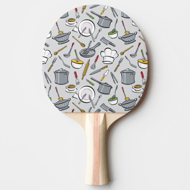 Kitchen Tools Pattern Ping-Pong Paddle (Front)