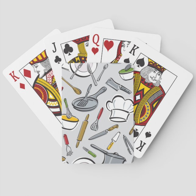 Kitchen Tools Pattern Poker Cards (Back)