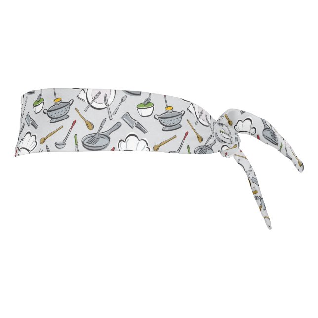 Kitchen Tools Pattern Tie Headband (Rotate 90)