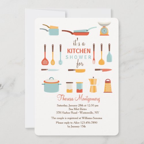 Kitchen Tools Shower Invitation