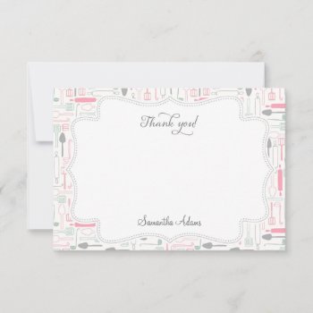 Kitchen Tools Thank You Card by melanileestyle at Zazzle