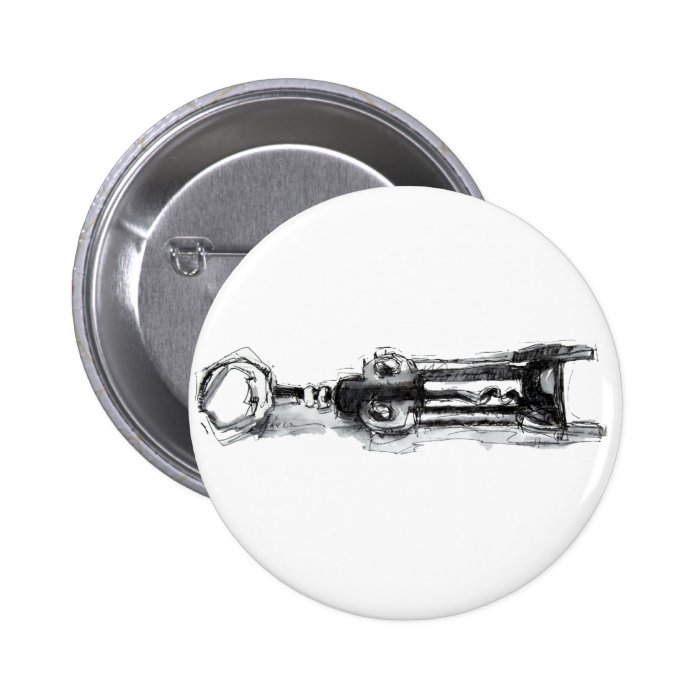 Kitchen Tools Wine Opener Pinback Button