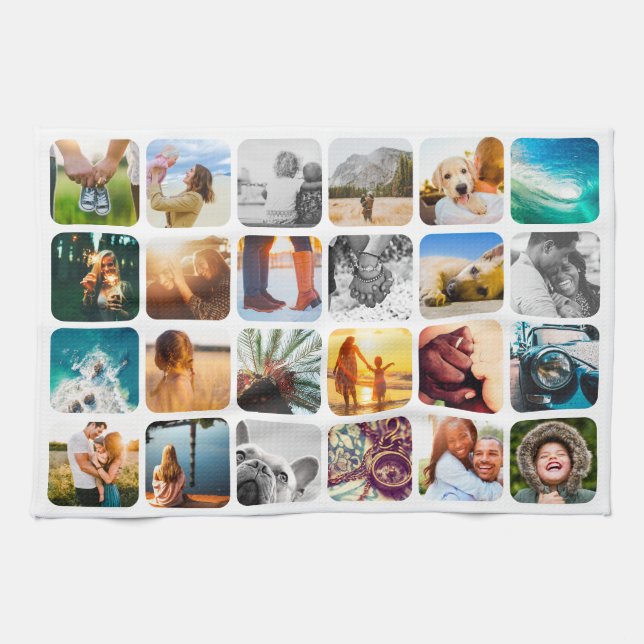 Kitchen Towel 24 Photo Rounded Template (Horizontal)