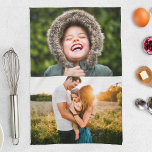 Kitchen Towel 2 Photo Template<br><div class="desc">2 Personalized photos kitchen tea towel. Perfect for a loved one that like to spend time in the kitchen.</div>