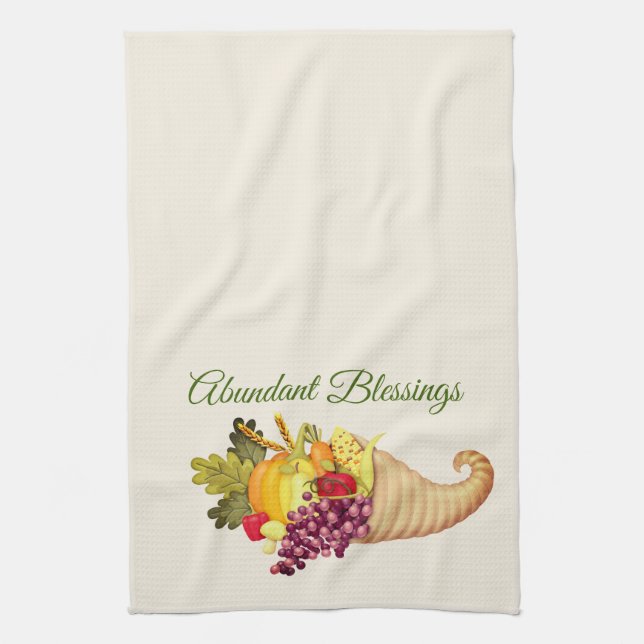Kitchen Towel-Abundant Blessings Kitchen Towel (Vertical)