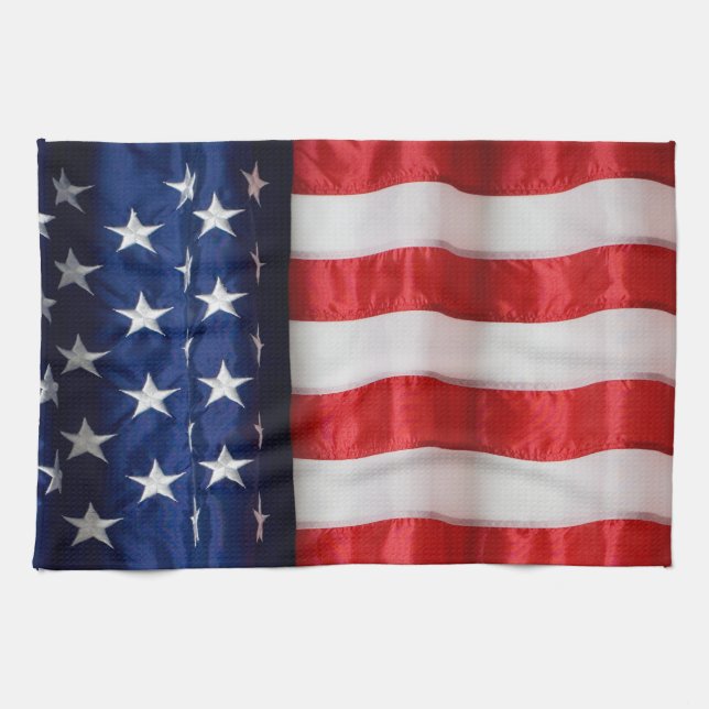 Kitchen towel-American Flag Towel (Horizontal)