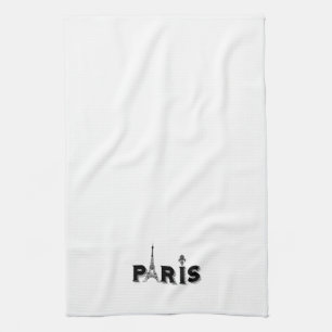 Kitchen Towel-black and white-PARIS Towel