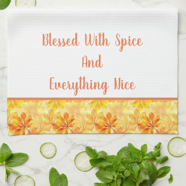 Kitchen Towel-Blessed With Spice and Everything Kitchen Towel (Folded)