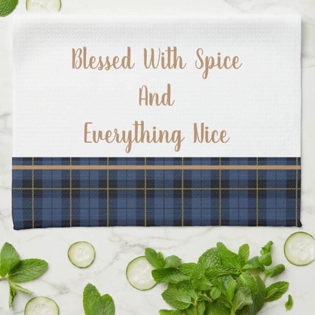 Kitchen Towel-Blessed With Spice and Everything Kitchen Towel (Folded)