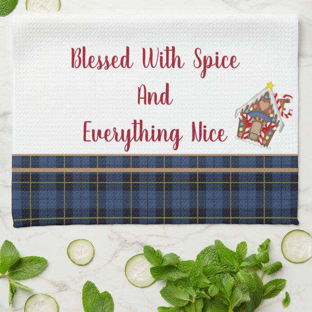 Kitchen Towel-Blessed With Spice and Everything Kitchen Towel (Folded)