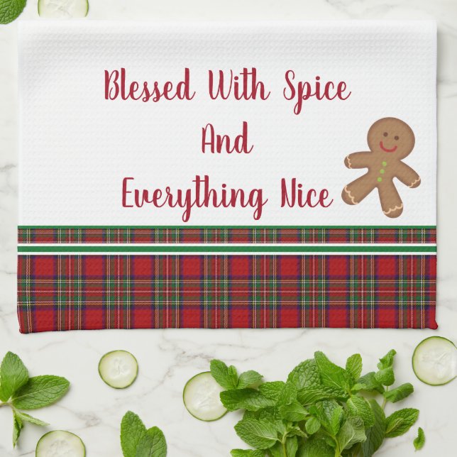 Kitchen Towel-Blessed With Spice and Everything Towel (Folded)